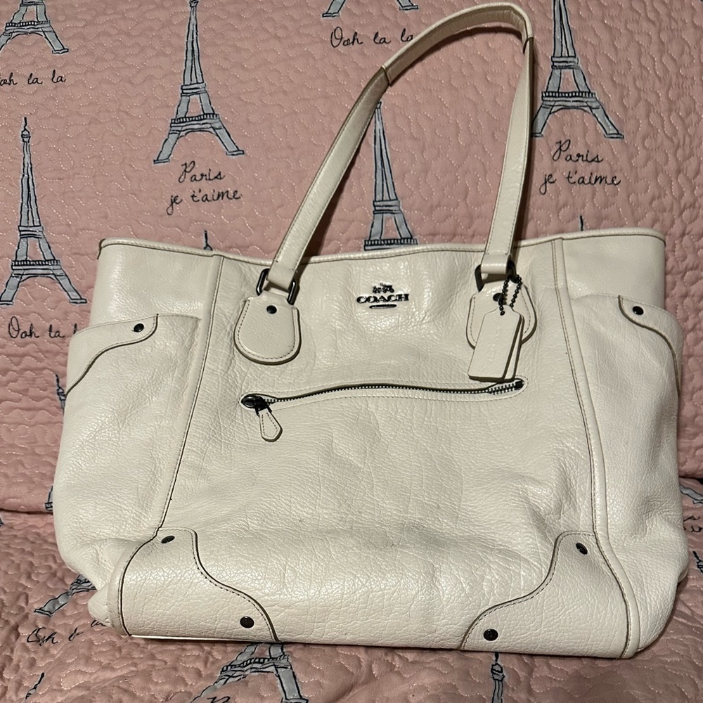 Coach Mickie Large White tote